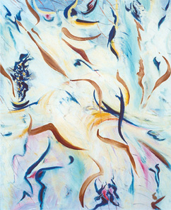 "Des Vergänglichen Freude", 90 cm x 100 cm, Leimfarbe, Öl auf Leinwand, 2010-11