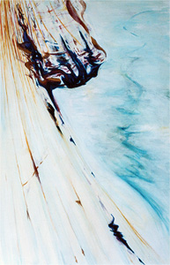 "Mön", 130 cm x 200 cm, Leimfarbe, Öl auf Leinwand, 2011
