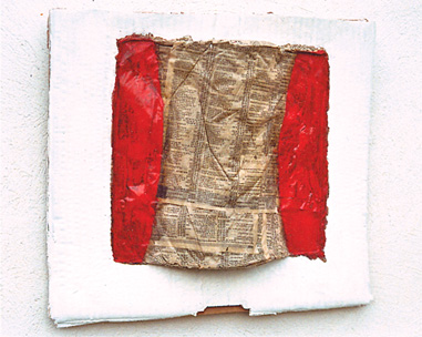 "Korsett", 40 cm x 35 cm x 7 cm, Telefonbuch, Pappmaché, 2011